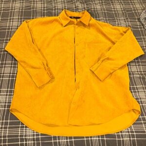 Zara Mustard Yellow Collared Shirt